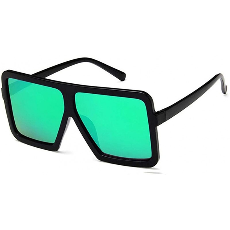 Square sunglasses women Fashion square big box sunglasses Retro glasses trend colorful - C8 - CE18WZROX8W $18.95