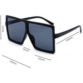Square sunglasses women Fashion square big box sunglasses Retro glasses trend colorful - C8 - CE18WZROX8W $18.95