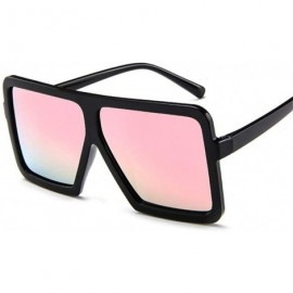 Square sunglasses women Fashion square big box sunglasses Retro glasses trend colorful - C8 - CE18WZROX8W $18.95