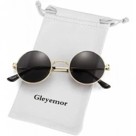 Round 2-Pack John Lennon Style Round Sunglasses for Men Women Polarized Small Circle Sun Glasses - C4192EEOGNW $29.97