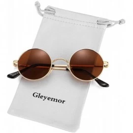 Round 2-Pack John Lennon Style Round Sunglasses for Men Women Polarized Small Circle Sun Glasses - C4192EEOGNW $29.97