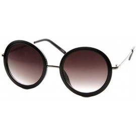 Oversized 1 Pcs Metal Arms Oversized Retro Vintage Style Round Sunglasses - Choose Color - Black - Silver - CD18M8G8HZG $31.42