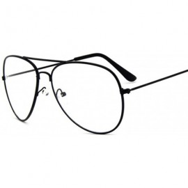 Aviator Vintage Classic Luxury Brand Designer Men Pilot Sunglasses Women Driving Mirror Sun Glasses Female UV400 - Silver - C...