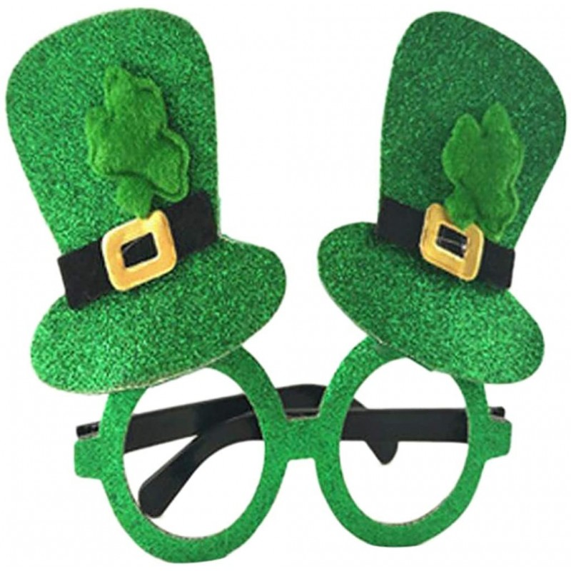 Sport Funny Glasses Shamrock Green Hat Glasses For St. Patrick's Day Green Irish Adult Festival - A - CY18O9UELZN $7.70
