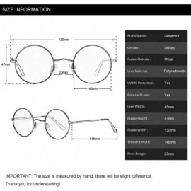 Round 2-Pack John Lennon Style Round Sunglasses for Men Women Polarized Small Circle Sun Glasses - C4192EEOGNW $29.97