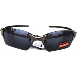 Rectangular Rimless Gafas De Sol Mirror Triathlon Running Cycling Sunglasses - Metal Gun - CM1169E7G0P $9.68