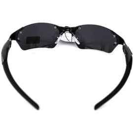 Rectangular Rimless Gafas De Sol Mirror Triathlon Running Cycling Sunglasses - Metal Gun - CM1169E7G0P $9.68