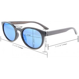 Oval Quality Spring Hinges Wood Arms Oval Round Polarized Sunglasses Stripe/Grey Lens - Stripe/Grey Lens - C518LT403ID $10.04