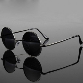 Oval Retro Classic Vintage Round Polarized Sunglasses Men Er Sun Women Metal Frame Black Lens Eyewear Driving - CO199CDOMD6 $...