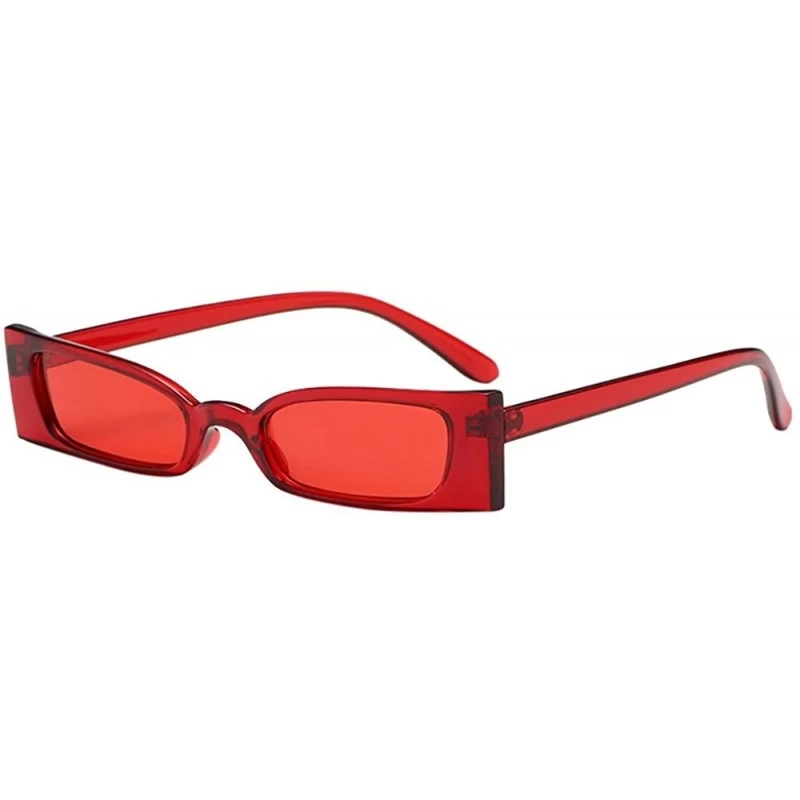 Rimless Sunglasses for Women Men Mini Sunglasses Rectangle Sunglasses Chic Glasses Eyewear Sunglasses for Holiday - B - CL18Q...
