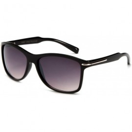Round Mens Round Frame Sleek Flash Lenses Fashion Sunglasses Simple Fit - Black - CT127QJBAZH $11.11