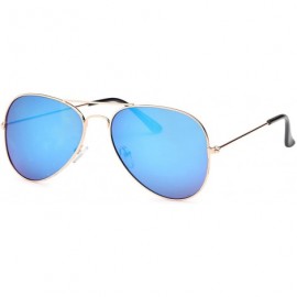 Aviator West Coast SPT Mirror Aviator Sunglasses - Black - CT126RMZNP3 $16.92