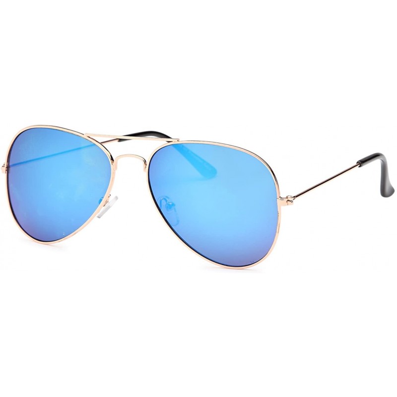 Aviator West Coast SPT Mirror Aviator Sunglasses - Black - CT126RMZNP3 $16.92