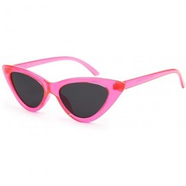 Cat Eye Retro Vintage Narrow Cat Eye Sunglasses for Women Clout Goggles Plastic Frame - A-barbie Powder - CH18U7T7R6Z $8.42