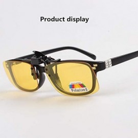 Square Polarized Sunglasses Anti Glare Prescription eyeglasses - Black+yellow - C818X8K0SXN $9.46