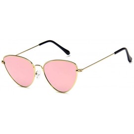 Cat Eye Trendy Tinted Color Vintage Shaped Sun glasses Shaped Ocean Cat Eye Sunglasses Women - C7 - CW18TCANG70 $21.65