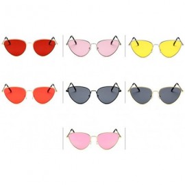 Cat Eye Trendy Tinted Color Vintage Shaped Sun glasses Shaped Ocean Cat Eye Sunglasses Women - C7 - CW18TCANG70 $11.81