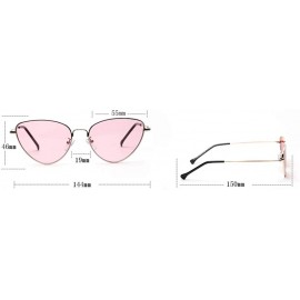 Cat Eye Trendy Tinted Color Vintage Shaped Sun glasses Shaped Ocean Cat Eye Sunglasses Women - C7 - CW18TCANG70 $11.81