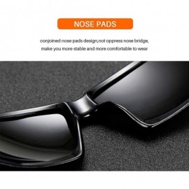 Goggle Men Sport Polarized Sunglasses 100% UV Protection for Outdoor Activities - Blue - C418TI7AQQO $24.48