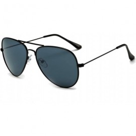 Aviator Large Tear Drop Classic Lightweight Metal Aviator Sunglasses 61mm - Black - Black - CL18S06ZW5N $8.38