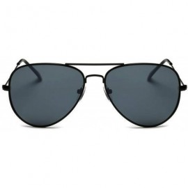 Aviator Large Tear Drop Classic Lightweight Metal Aviator Sunglasses 61mm - Black - Black - CL18S06ZW5N $8.38