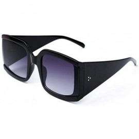 Oversized Women Fashion Sunglasses Oversized Eyewear Street Photos Sunglasses With Case UV400 Protection - CK18X0774QD $20.53