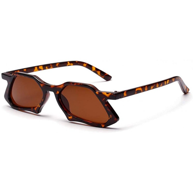 Butterfly Retro Hipster Sunglasses for Men Women UV400 Protection Polygon Glasses - Brown Flower/Brown - CR18QUZKCUY $12.40