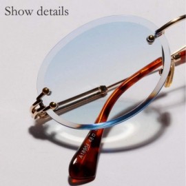 Oval Oval Lens Fashion Metal Frame Mirrored Women Sunglasses for Summer - Beach - Party - Blue - CV190HSNH5W $18.93