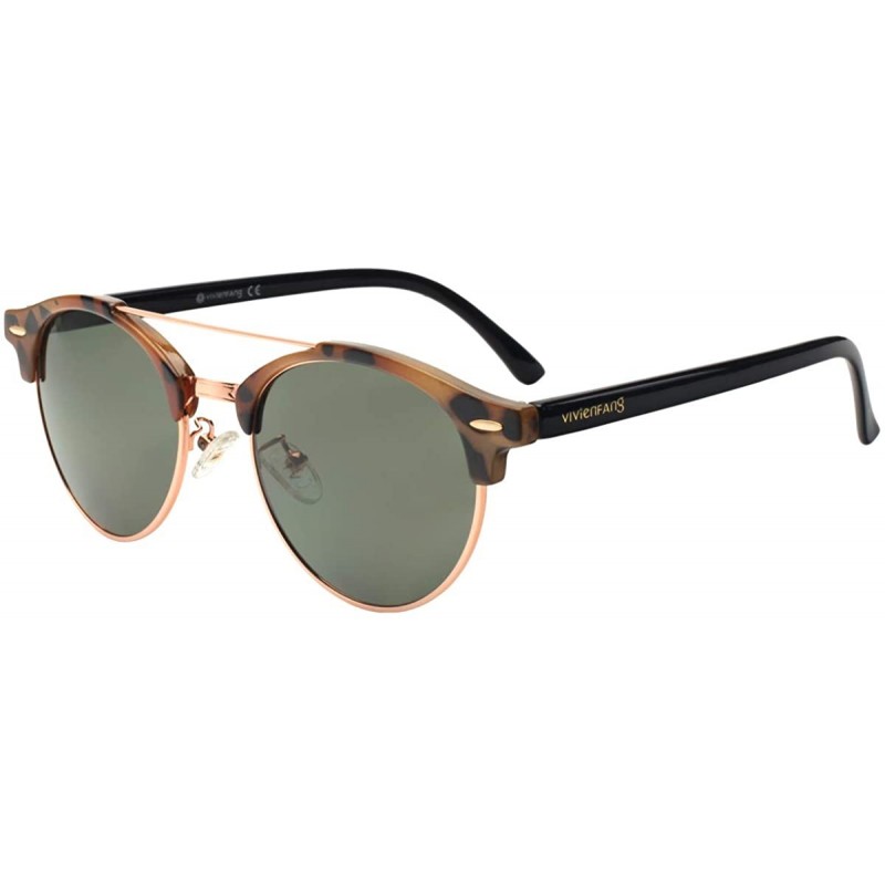 Aviator Classic Clubround Aviator Sunglasses Lightweight Semi Rimless Polarized Shades for Unisex P2116 - CW12HKOFYOR $28.25