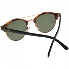 Aviator Classic Clubround Aviator Sunglasses Lightweight Semi Rimless Polarized Shades for Unisex P2116 - CW12HKOFYOR $28.25