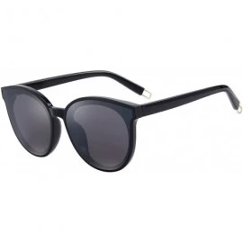 Round Round Sunglasses for Women Vintage Eyewear S8094 - Black - CA17YGD5MR3 $13.30