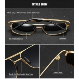 Sport Polarized Square Sunglasses for Men Retro Classic sun glasses Women - Brown - CO1929W9RKZ $11.56