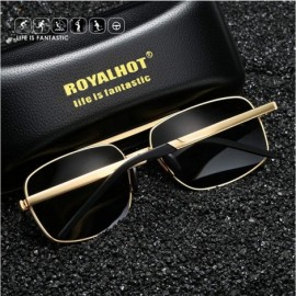 Sport Polarized Square Sunglasses for Men Retro Classic sun glasses Women - Brown - CO1929W9RKZ $11.56