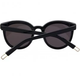 Round Round Sunglasses for Women Vintage Eyewear S8094 - Black - CA17YGD5MR3 $26.25