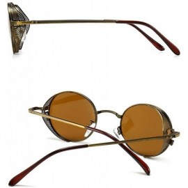 Goggle Fashion Vintage Sunglasses Gradient Glasses - Brown - C1198KKQI92 $12.71