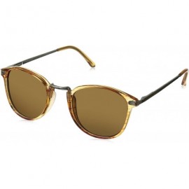 Oval Castro Round Sunglasses - Amber - CM12MXZ8C2V $13.32