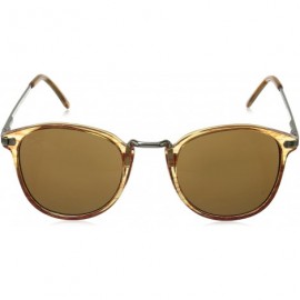 Oval Castro Round Sunglasses - Amber - CM12MXZ8C2V $13.32