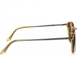 Oval Castro Round Sunglasses - Amber - CM12MXZ8C2V $13.32