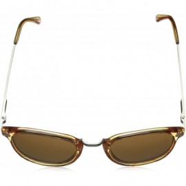 Oval Castro Round Sunglasses - Amber - CM12MXZ8C2V $13.32