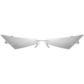 Rimless Sunglasses Rimless Glasses Designer Streetwear - Silver - CA18TUNCG8G $9.03