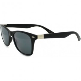 Wayfarer Unisex Thin Light Weight Square Sunglasses Classic & 2-tones - Matte Black - CY11MORTGEP $8.52