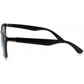 Wayfarer Unisex Thin Light Weight Square Sunglasses Classic & 2-tones - Matte Black - CY11MORTGEP $8.52