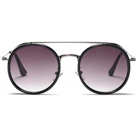 Round Round Steampunk Sunglasses for Women UV400 - C5 Leoprad Brwon - CU198CZILWC $15.71