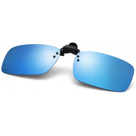 Round Polarized Sunglasses for Women Men's Clip-on Sunglasses Sports Stylish Sunglasses - Bule - CX18UUOWH6C $11.49