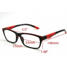 Rimless 6904 SECOND GENERATION Semi-Rimless Flexie Reading Glasses NEW - Z3 Matte Black Red - CM18ESEZ9I4 $16.06