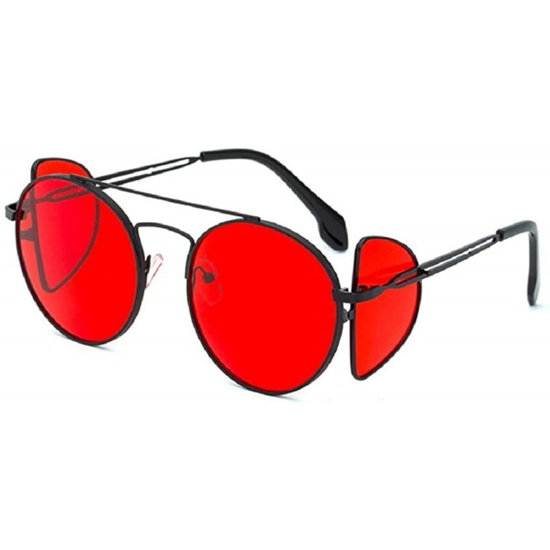 Round 2020 New Steam Punk Round Sunglasses Women Brand Design Circle Sun Glasses for Women Retro Shades Eyewear UV400 - CI197...