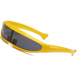 Wrap Futuristic Cyclops Sunglasses For Cosplay Narrow Cyclops Adult Party Glasses Wrap - 13 - CB18H2QZILA $11.29