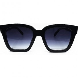 Oversized 8619 Premium Oversize XL Women Men Flat Havana Tilda Shadow Style Fashion Sunglasses - Black - CM18EL7ZT9Y $15.29