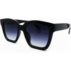 Oversized 8619 Premium Oversize XL Women Men Flat Havana Tilda Shadow Style Fashion Sunglasses - Black - CM18EL7ZT9Y $15.29