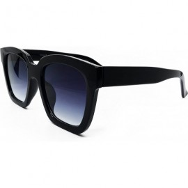 Oversized 8619 Premium Oversize XL Women Men Flat Havana Tilda Shadow Style Fashion Sunglasses - Black - CM18EL7ZT9Y $15.29